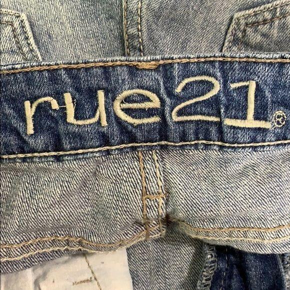 Rue21 Womens Denim Blue Jean Shorts Embroidered Cutoff Distressed Size 5 6 - Picture 7 of 9